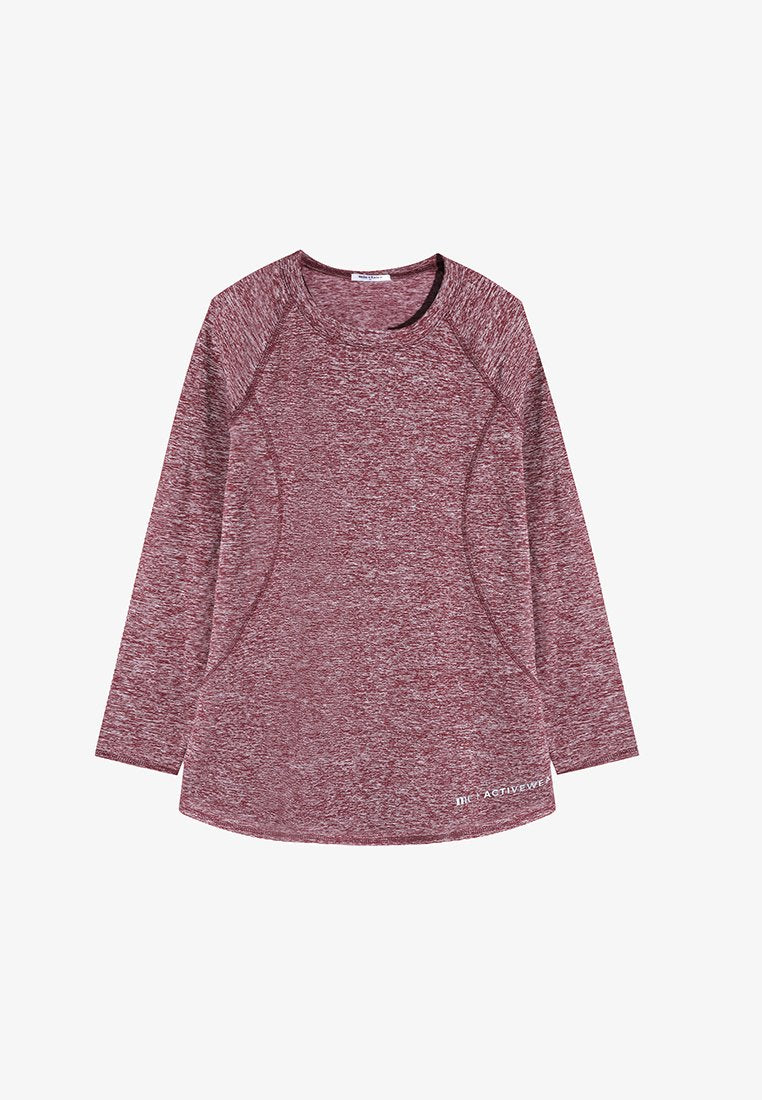 Thicc Thick Soft Activewear Night-run Top - Red