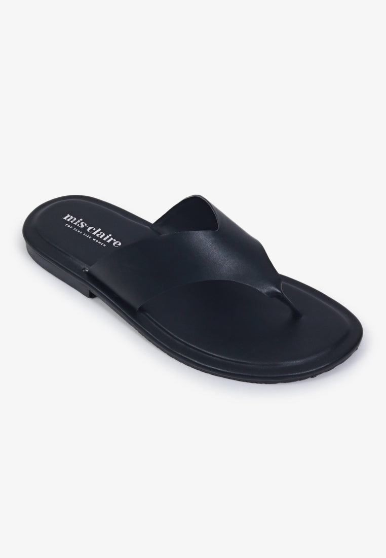 Tillie Flat Thong Sandals - Black