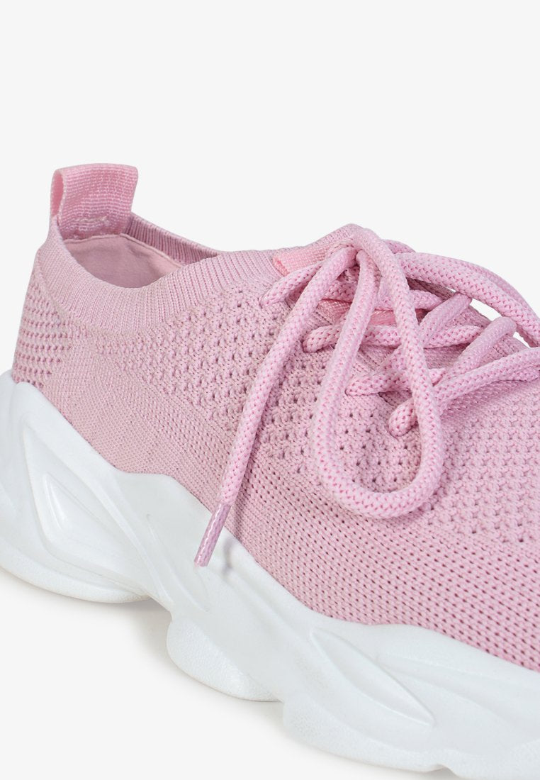 Turbo Mesh Chunky Streetwear Shoes - Pink