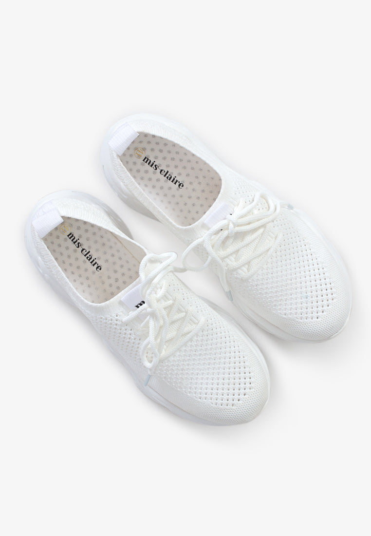 Turbo Mesh Chunky Streetwear Shoes - White