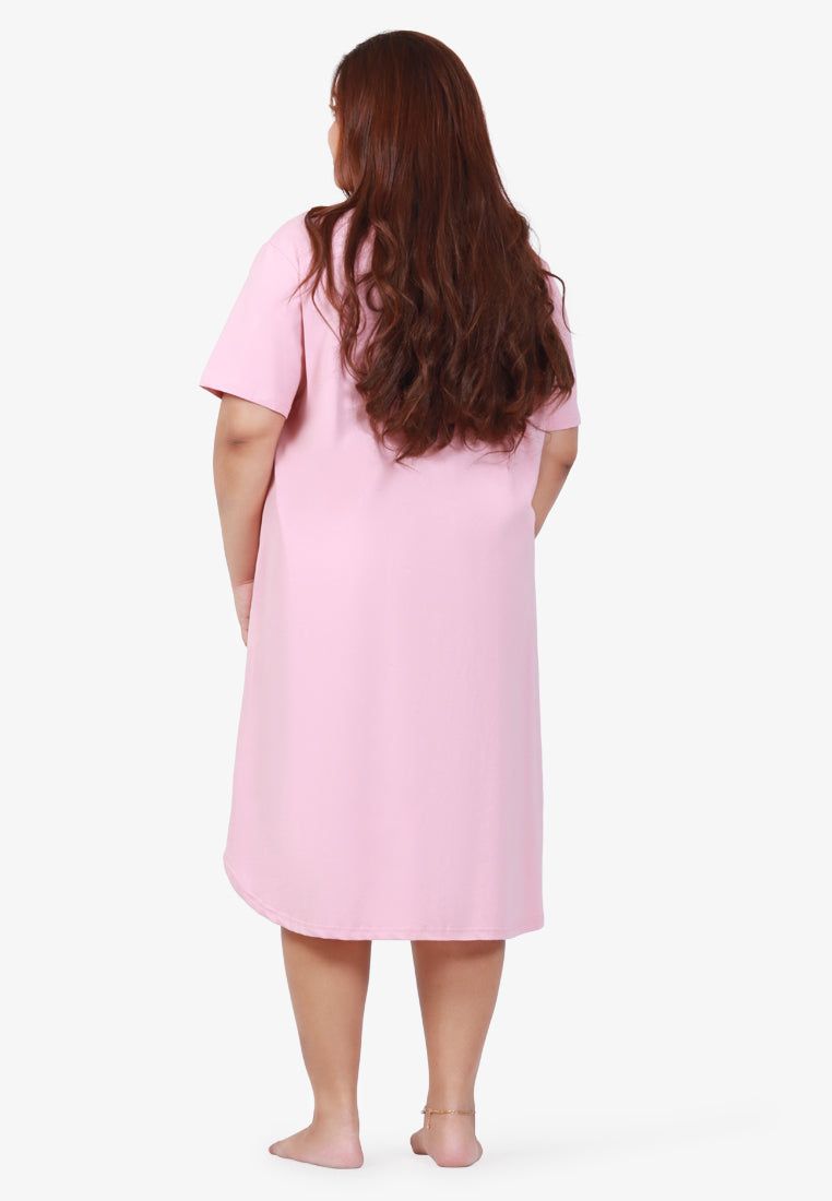 Ulani Cotton Jersey Sleep Dress - Pink