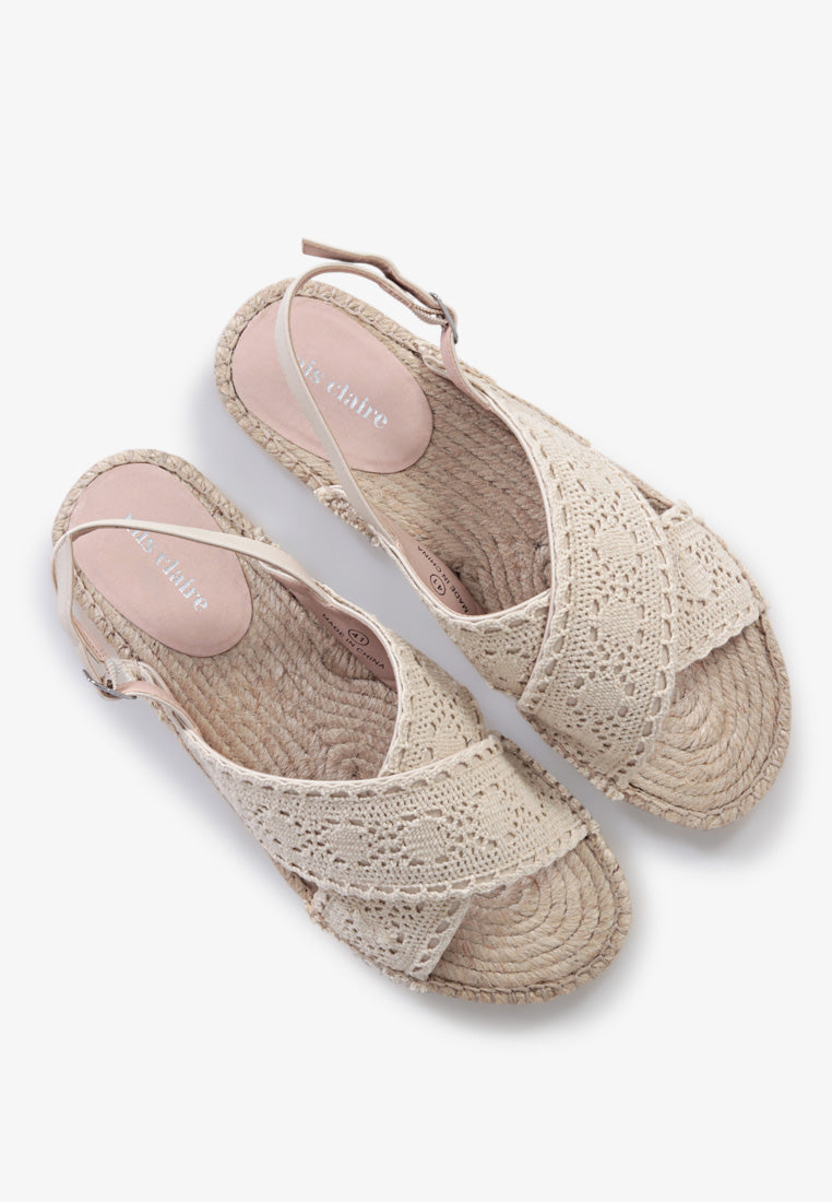 Wander Casual Beach Vibe Fabric Sandals - Beige