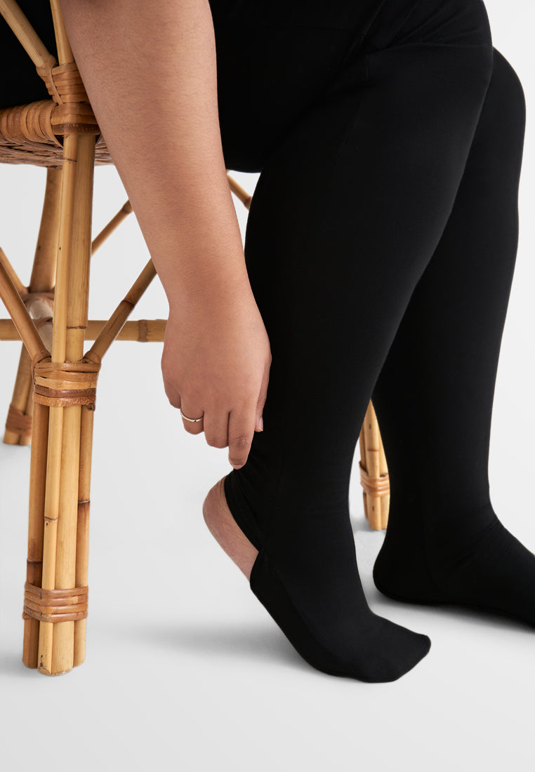 Wannie OUTSTANDINGLY SOFT Sock Leggings - Black